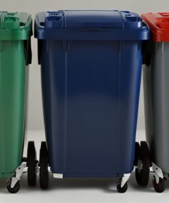 120L blue wheelie bin