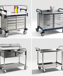 3 tier medical trolley