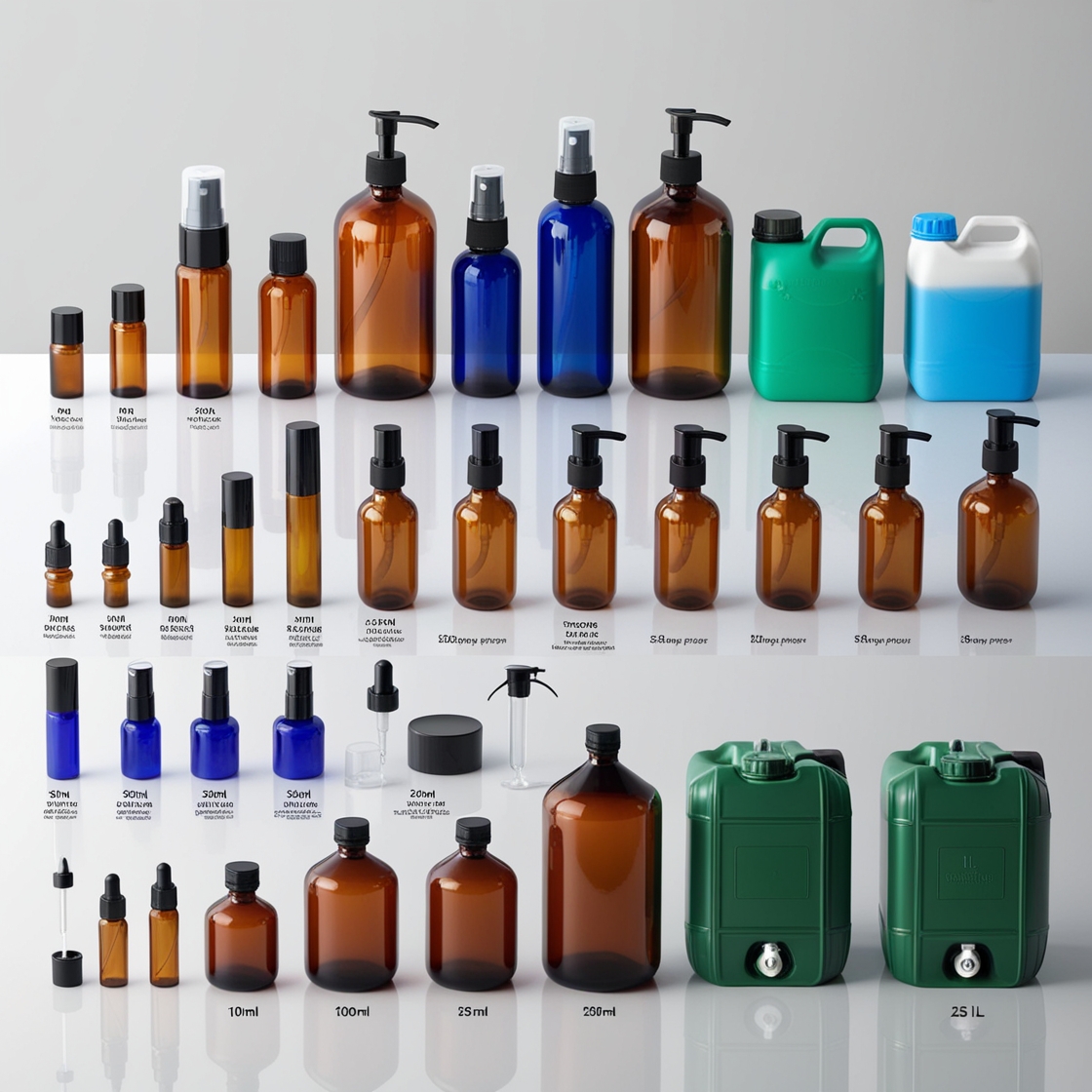 1000ml Amber Glass Bottle with Screw Cap