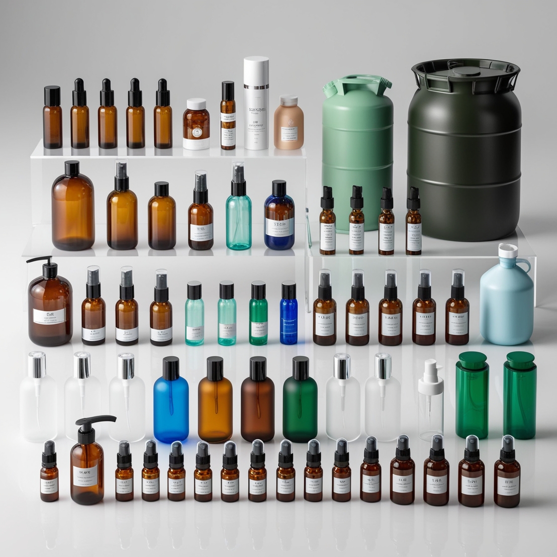 1000ml Green Glass Bottle with Screw Cap