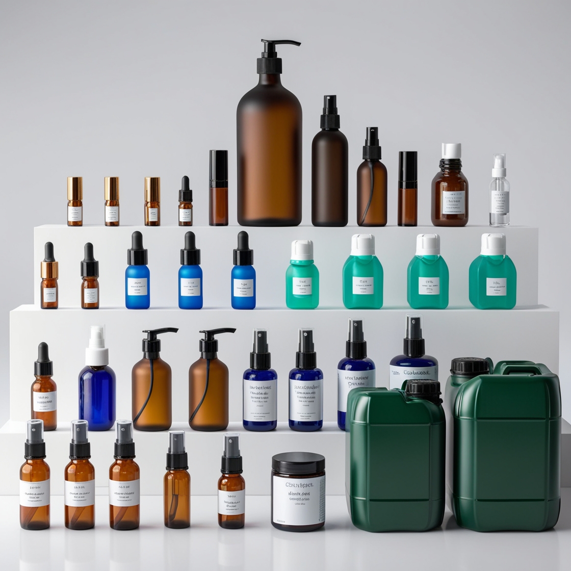 1000ml Green Glass Bottle with Pipette