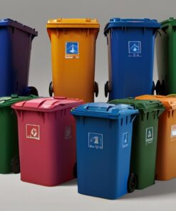 120L black wheelie bin