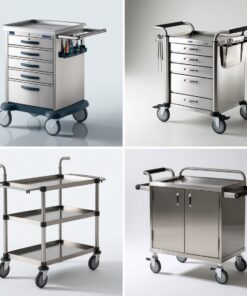 Large size dressing/ Washing/ plaster trolley _ Stainless steel