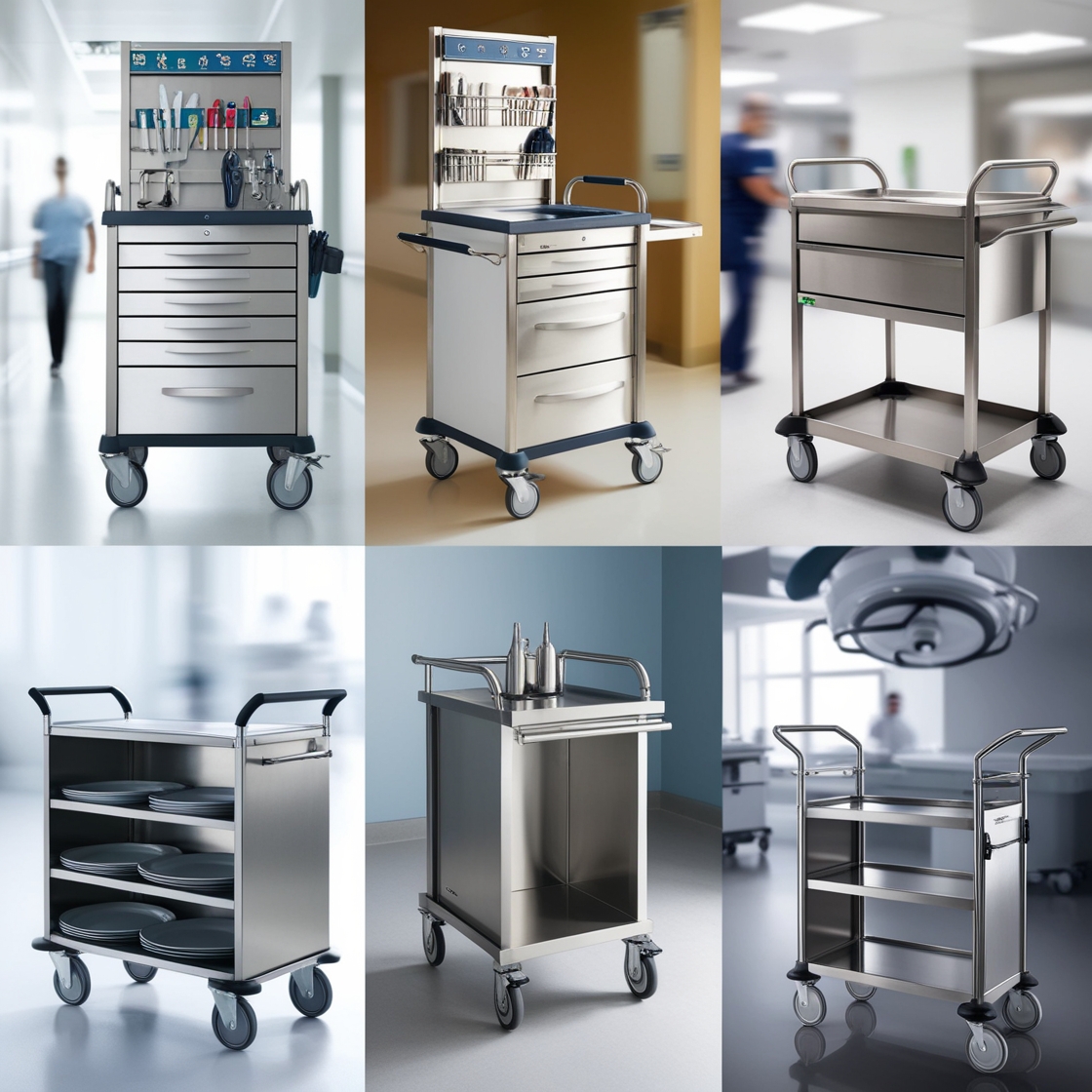 medical trolley on wheels