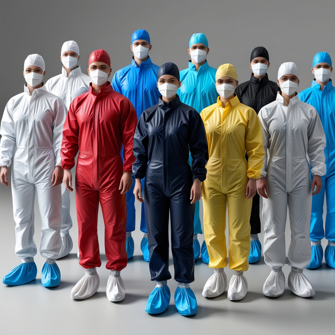 White Disposable Coveralls - Medium