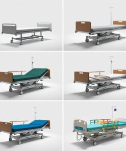 2 Crank SteelMedical Hospital bed with Driprod &Mattress