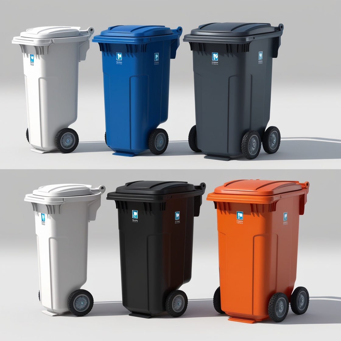 360l green wheelie bin