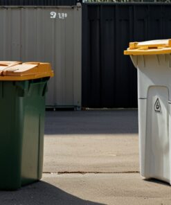 240L brown wheelie bin