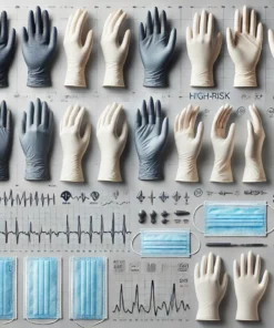 surgical blue gloves