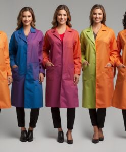 womens lab coat short