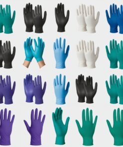 black surgical gloves