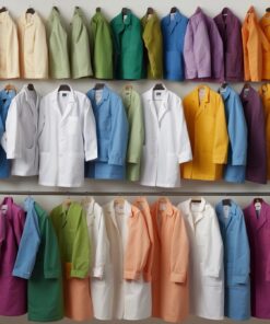 women's white lab coat embroidered