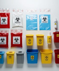 yellow medical waste bin