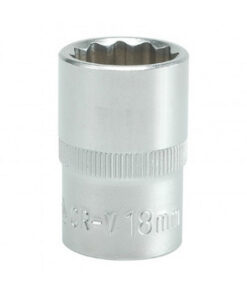 Bi-hex Socket - 12 Point - Chrome Vanadium - 1/2" Connector - Standard Length - 18mm - YT-1280