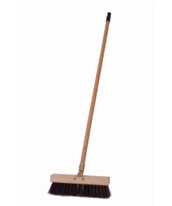 Gutter Sweeper Broom - Complete - Millennium Synthetic - Brown Polypropylene Fibre - Wooden Handle - 55 Grip - 30.5cm - Pack of 3 - F3261