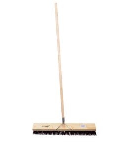 Platform Broom - Complete - Millennium Synthetic - Brown Polypropylene Fibre - Wooden Handle - 88 Grip - 61cm - Pack of 3 - F3262