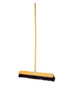 Platform Broom - Complete - Rainbow - Synthetic Fibre - Wooden Screw-in Handle - 61cm - Pack of 3 - F3564