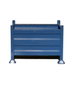 Stillage Bin - Stackable Steel Bin - Solid Side - Blue - 800Kg - SB3212