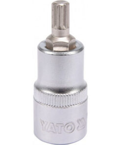 Spline Bit Socket - Chrome Vanadium - 1/2" Connector - Standard Length - M8 x 50mm - YT-04342