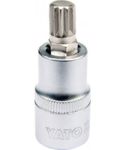 Spline Bit Socket - Chrome Vanadium - 1/2" Connector - Standard Length - M10 x 50mm - YT-04343