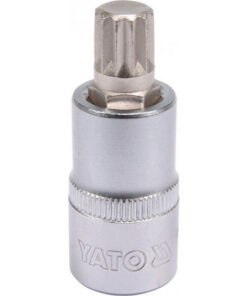Spline Bit Socket - Chrome Vanadium - 1/2" Connector - Standard Length - M12 x 50mm - YT-04344