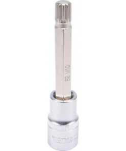 Spline Bit Socket - Chrome Vanadium - 1/2" Connector - Long - M10 x 100mm - YT-04353