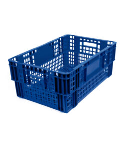 Nesting Meat Agri Crate - Plastic Agri Box - Vented Base and Sides - 60 x 40 x 24 cm - Virgin Material - HACCP - PI-720-virgin