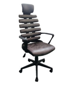 Office Chair - High Back - Spiral - 124 x 68 x 67 cm - Faux Leather - Charcoal Black - ZY-1105