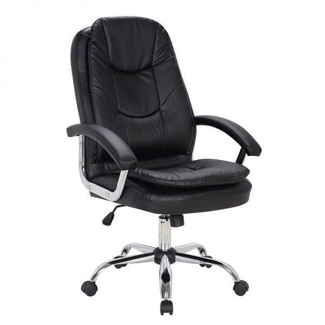 Office Chair - Mid-Back - Zodiac - 114 x 67 x 66.5 cm - Faux Leather - Black - BS-2085