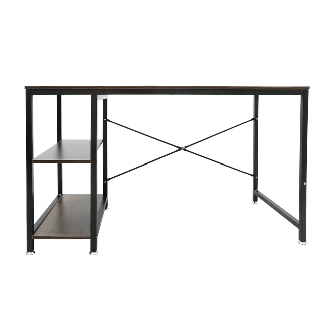 Office Desk - Utah - 75 x 75 x 120 cm - Walnut and Black - DX-432H2B