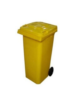 Wheelie Bin - 120L - 2 Wheel - Plastic - Yellow - 0127