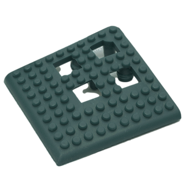 Floor Tile Corner - Flexi-Deck Interlinking Anti-Slip Drainage PVC Mat - Green - Pack of 4 - FD040004