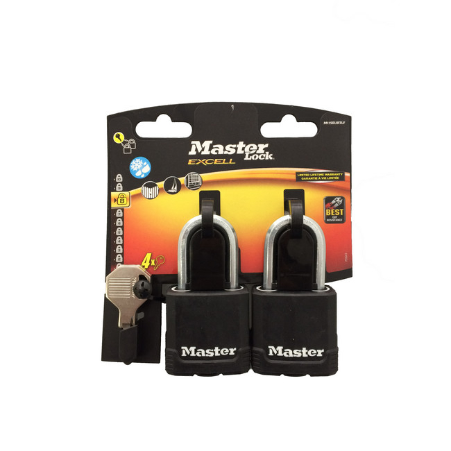 Padlock - Excell - Keyed - 49mm - 2 Pack - Pack of 2 - MA450016