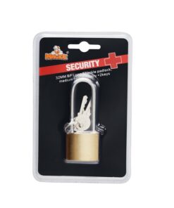 Brass Padlock - Long Shackle - Iron - 32mm - 97031259