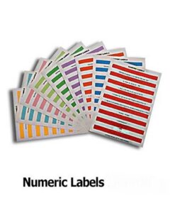 Numeric Labels - 54 Labels Per Sheet - Colour Options - Pack of 10 - LABN
