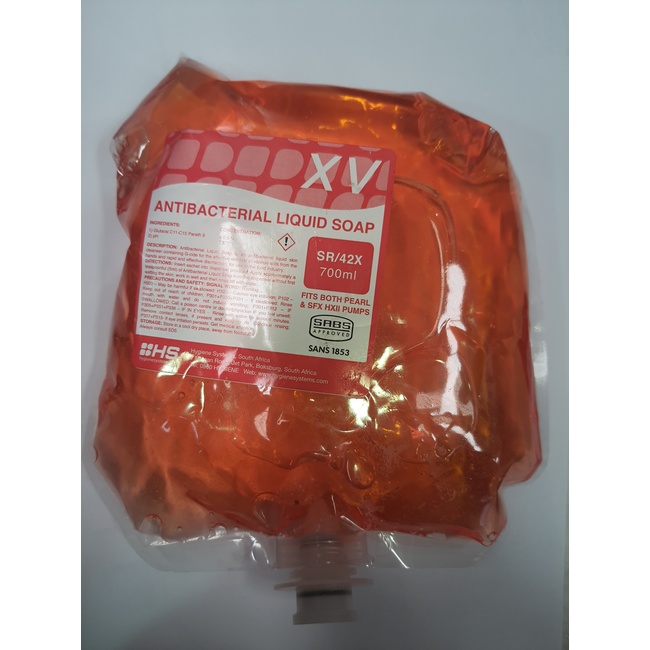 Liquid Soap - Antibacterial - Pumpless - XV - 700ml - Pack of 6 - SR_42X