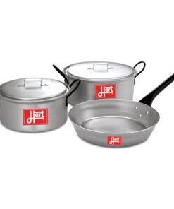 Frying Pan - Pots with Lids - Combination - 5 Piece - Hart - Z2 WSH - Aluminium - 175mm - 200mm Pots - 230mm Pan - 701189