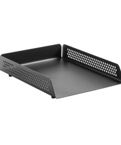 Single Letter Tray - Round Perforated Steel Range - Metal - 35 x 25 x 6.5 cm - Colour Options - 801BL