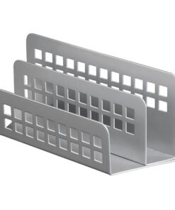 Letter Holder - Square Punch Steel Range - Metal - 7 x 20 x 8.5 cm - Silver - 428SI