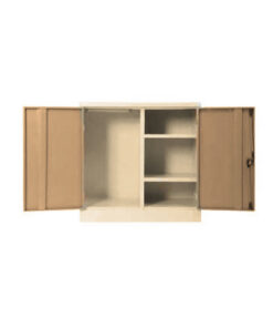 Gents Steel Wardrobe - Metal Mens Cupboard - 90 x 90 x 45 cm - WDR02-ivorykaroo