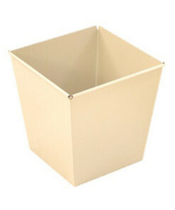 Steel Waste Bin - 29 x 30 x 30 cm - WB001-ivory