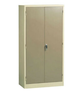 Steel Stationery Cupboard - Metal Storage Cabinet - 4 Shelves - Ivory and Karoo - 180 x 90 x 45 cm - SC002-ivorykaroo