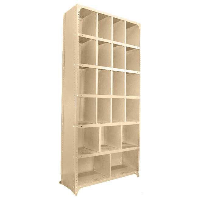 Pigeon Hole Cabinet - 21 Compartment - 221 x 91 x 30 cm - PH005-ivory