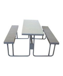 Steel Canteen Table - 145 x 150 x 72cm - CU004-grey