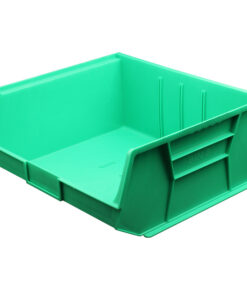 Stack & Hang Parts Storage Bin - Small Plastic Container - Size 8 - 37.5 x 42 x 18 cm - Green - BIN-8-GREEN