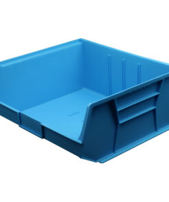 Stack & Hang Parts Storage Bin - Small Plastic Container - Size 8 - 37.5 x 42 x 18 cm - Blue - BIN-8-BLUE