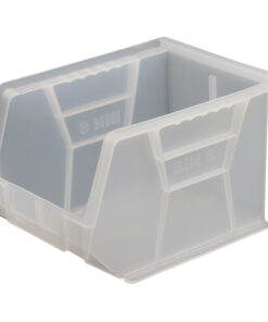 Stack & Hang Parts Storage Bin - Small Plastic Container - Size 6 - 28 x 21 x 18 cm - Clear - BIN-6-CLEAR