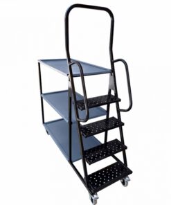 Picking Trolley with Steps - Steel - 4 Steps - 145 x 53 x 178 cm - ST4-3W