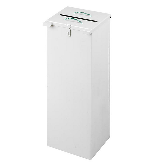 Confidential Bin - Steel - Lockable - Inner - 34 x 34 x 82cm - White - REC012WH