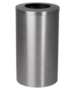 Stainless Steel Litter Bin - Jumbo - Mall Bin - Includes Bag Holder - 480 Ø x 700 (H) mm - PREMB01SS